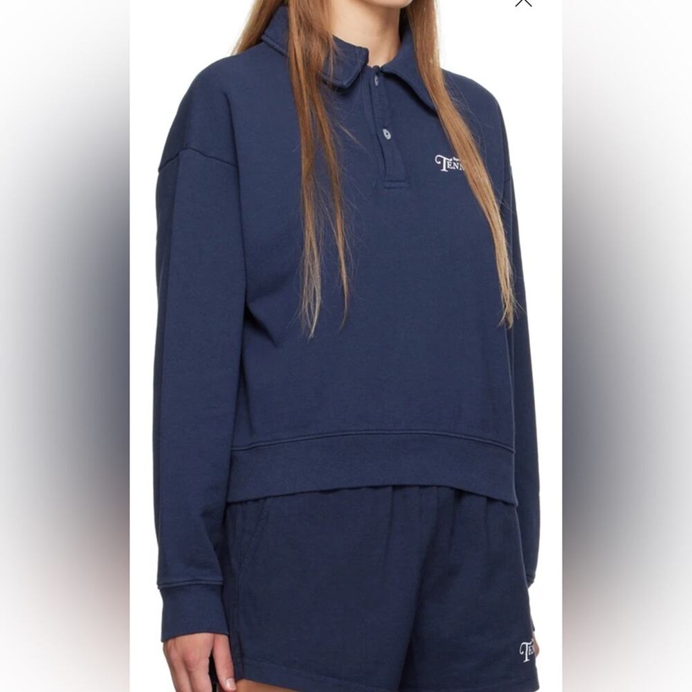 SPORTY & RICH Navy Rizzoli Polo - Picture 4 of 10